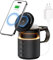 Station de charge sans fil 3 en 1, chargeur sans fil pour iPhone 17, 16, 15, 14, 13, 12, Apple Watch, Airpods, station d'accueil de chevet avec lumière, support de téléphone avec haut-parleur