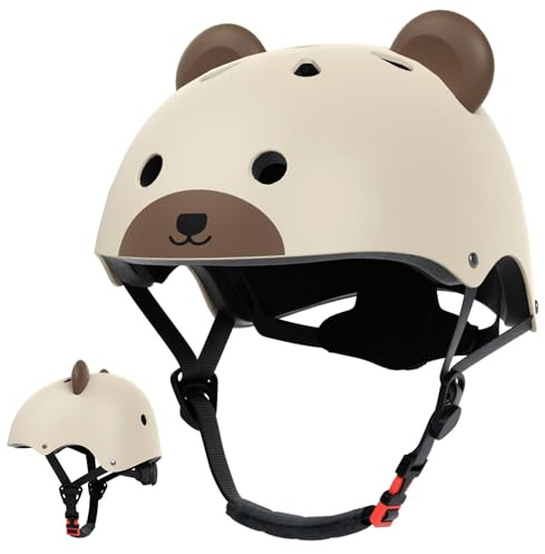 KORIMEFA Cute Toddler Helmet for 1-6 Years Little Kids, Balance Bike/Tricycle/Scooter/Skateboard Protection Helmet, Multi-Sports Adjustable Helmet for Boys Girls, 44-50cm