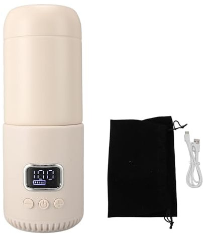 Vvikizy Hervidor Eléctrico de Viaje, Calentador de Botellas Recargable de 18000 MAh, Caldera de Agua Caliente de 400 Ml, Caldera de Agua Caliente de Calefacción Rápida de 55 ° C para