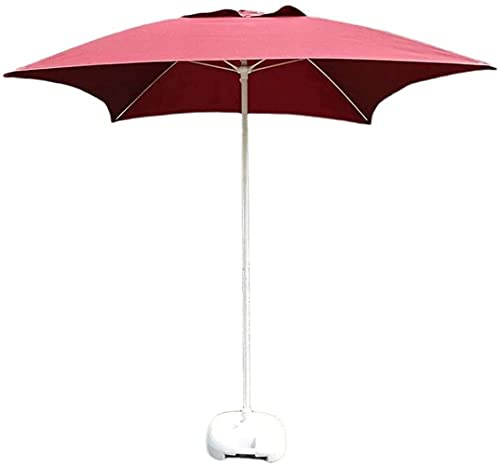 Sun Parasol Parasols 2M/6.6' Patio Square Garden Table Umbrella, for Outdoor Yard, Beach Commercial Event Market, Swimming Pool Side (Wine Red A)