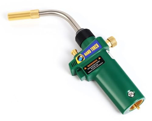 KODILIN MAPP Gas Torch Kit, Auto-Ignition Turbo Torch with Extreme Swirl Turbo & Quick Disconnect, Propane Torches for HVAC, Plumbing, Brazing, Heating, Brazes 1/16 to 1/2, Solders 1/8 to 1-3/4
