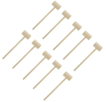 Zambuph Petit maillet en bois pour le chocolat : un jeu éducatif pour les enfants (10 mini-marteaux) qui renforce leur motricité fine. Maillets en bois forme de crabe et de homard.