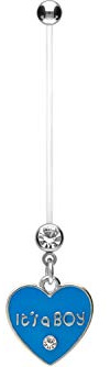PIERCINGLINE Bauchnabel Schwangerschaftspiercing | Herz | Schwangerschaft Piercing Bananabell