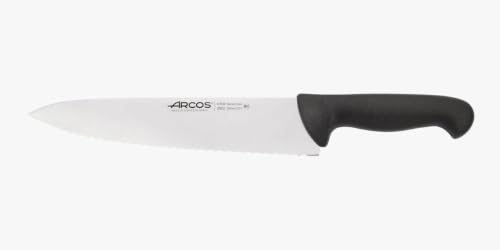 Arcos Series 2900, kockkniv, 250 mm nitrum rostfritt stål tandat blad, polypropylen injicerat handtag, svart