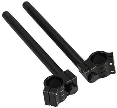 HANSWD Fork Clip-ons Handle Bars CNC Riser Regular Handlebar for 1969-1982 Suzuki Yamaha (33mm)