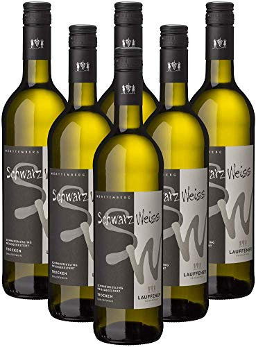 LAUFFENER WEINGÄRTNER - 2023 Schwarzriesling weissgekeltert Trocken | Trockener Weißwein aus Württemberg mit fruchtig-eleganten Aromen. Inhalt: 6 x 0.75 l und 12,5% vol.