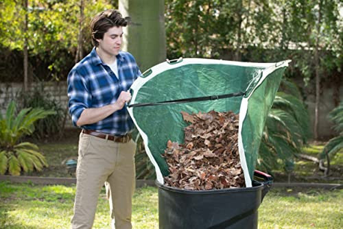 Leaf Collector and Lawn Garden Bag (Pop Up) Multipurpose Garden Tool, Trash, Waste Collection Bucket | Foldable Dustpan, Reusable Leaf Shaped, Heavy-Duty Tote