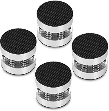 Nobsound 4PCS Silver Aluminum Spring Speakers Spikes Isolation Stand for HiFi Amplifiers