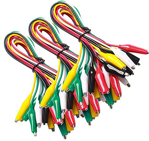 Gebildet 30 pièces Soudé Essais Test Set avec Clips de Crocodile Double Extrémité 50cm Fil Cavalier Câble de Connexion