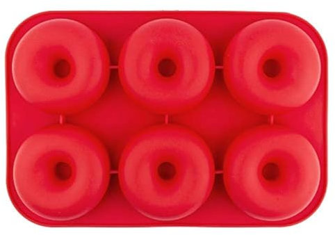 Ideen mit Herz Silikonform, Donuts, Form: 28cm x 19cm, 3cm hoch, für 6 Donuts: je Ø 8cm