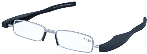 elegante, faltbare Lesebrille /-hilfe in schwarz - PODREADER SOLO mit +2,50 dpt