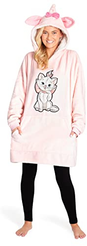 Disney Sweat à Capuche Femme Pull Plaid Oversize en Polaire, Idée Cadeau Femme Minnie Mickey