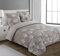 VISION - Parure copripiumino reversibile – Ginko Beige – copripiumino 240 x 220 cm con 2 federe assortite 65 x 65 cm – 100% cotone