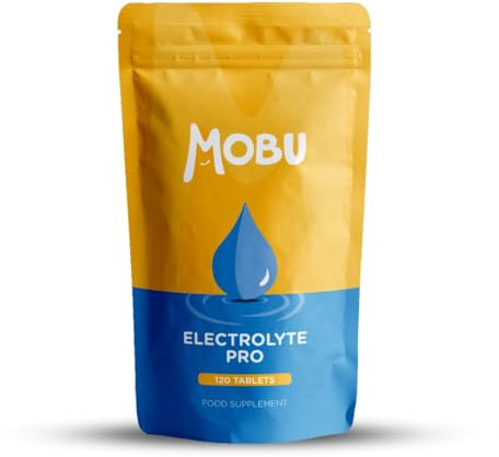 Electrolyte Pro 120 Tablets with Potassium, Calcium, Magnesium and Sodium | Salt Replacement, Cramp & Hydration Recovery | Salt Tablets | Vegan | GMP Approved | MOBU UK