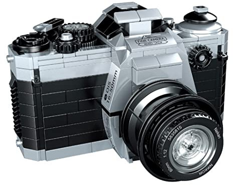 ZHE GAO Figura para armar con Bloques pequeños. Reproducción de cámara fotográfica réflex mecánica semiautomática.