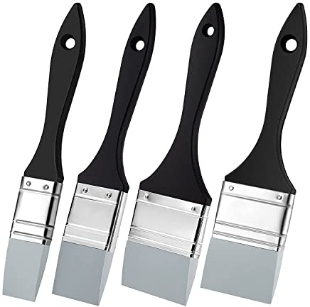 Iegefirm 4-Teiliges Silikonpinsel-Set Color Shaper Silikonpinsel für Harzpinsel-Katalysator, 1 1,5 2 2,5 Breit