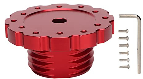Steering Wheel Adapter Plate, Aluminum Racing Car Gaming Steering Wheel, Professional Adapter for Thrustmaster T300 T500 TS PC TS XW (Red)