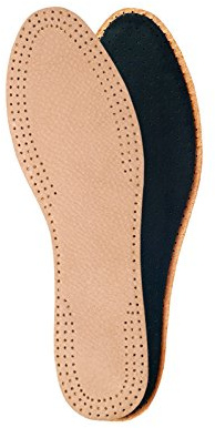 Kaps Natural Leather Insoles for Men with Activated Carbon Underlayer, Inserts, Replacement Shoes, Boots. Size (Men/UK 11/45 EUR)