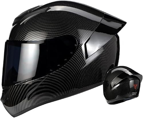 Casco Moto Integrale, Casco da Strada Rapido Integrale Unisex Adulto Equipaggiamento da Motociclista cool Four Seasons Nuovo Casco da Motociclista Street Touring, M~XXL(57~64cm)