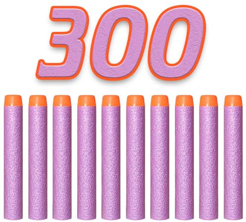 König Design Nerf Pfeile - 300 Stück Nerf Darts Nerf Munition Pfeile Dart Bullets Refill Darts Foam Pfeile für N-Strike Elite Blasters Series Hasbro Fortnite