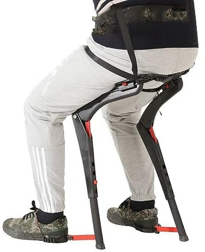 Miuxe Tragbarer Faltbarer Hocker Wearable Chair, Chairless Chair 3-Gang Höhenverstellbar, Wearable Leg Ergonomics Lightweight Seat, Geeignet Schreiner Fotografen Köche