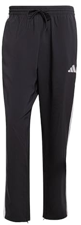 adidas Homme Essential Three Stripes Stanford Pant Open Hem, Black/White, XL