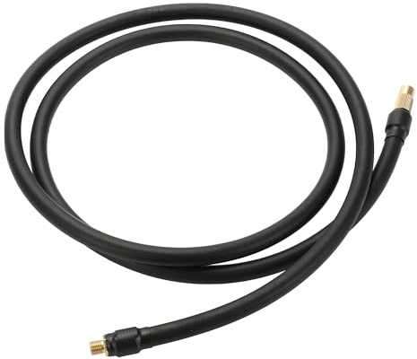 Motoforti Tubo De Extensión Para Inflador De Neumáticos 1pc Goma Y Metal | Negro Y Dorado, Goma Y Metal, 145 Cm, M8X0.8, 1 Pc, Diámetro Exterior 10 Mm, Adaptador Tipo 0.305inx32TPI