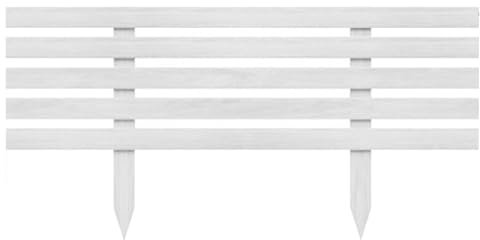 GOCHUSX Clôture De Jardin en Bois, Barrière d'arbre De Parterre De Fleurs De Cour De Jardin, Bordure Décorative Flexible De Bordure pour Bordure De Parterre De Fleurs(Blanc,100x50cm)