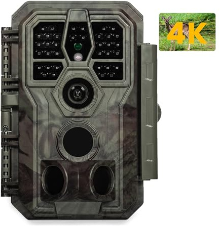 GardePro A50 Trail Camera, Ultra-HD 4K Sensor, Super Low Light Sensitivity, New-Gen Image Technology, 100ft Night Vision, Motion Activated, Waterproof for Wildlife Garden Traps