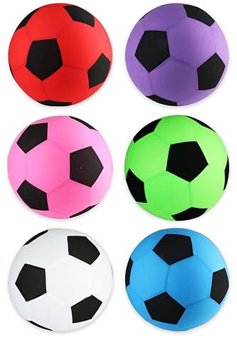 HENBRANDT Single Mega Football 45cm - 6 Assorted Colours - Large Outdoor Sports Toy, Inflatable Beach Ball, Kids Football, Garden Party Accessories
