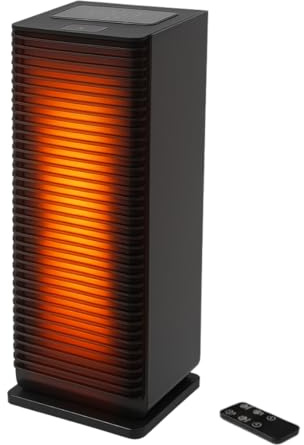 Digital Heater Calefactor Eléctrico Portátil 2000W con Mando a Distancia, Termostato Ajustable 15-35°C, Oscilación, Temporizador 12h, Bajo Consumo para Hogar, Oficina, Silencioso