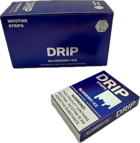 DRIP STRIPS Quick Release Nicotine – [Blueberry ICE] – 2mg (10)
