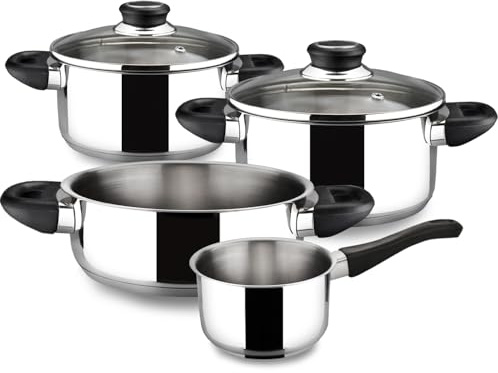 Magefesa - Royal batería de cocina, 6 piezas, fabricada en Acero Inoxidable, Compatible con Todo Tipo de Fuego, INDUCCIÓN. Fácil Limpieza y Apta lavavajillas