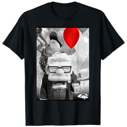 Disney Pixar UP Carl Russell Trumpet Red Balloon T-Shirt T-Shirt