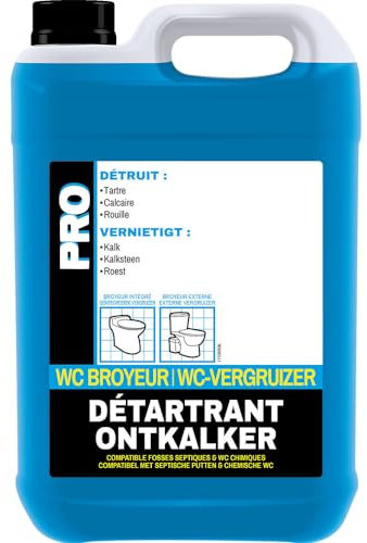 Fuglurant PRO - Détartrant Broyeurs Professionnel, Toilette et Sanitaires, Calcaire - 5 L