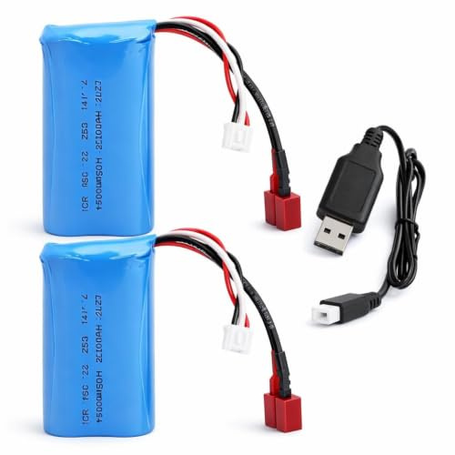 RC Lipo Akku 7,4V 1500mAh 15C RC Auto Boot Lithium Akku mit Ladekabel RC -Automodellzubehör