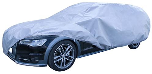 NAVA GROUP Group Premium Abdeckplane Auto Autoplane wasserdicht Frontscheibenabdeckung Autoabdeckung 3-Schicht-Material Auto Abdeckplane Auto Wetterschutz Auto Schutzhülle 355-380cm Schrägheck