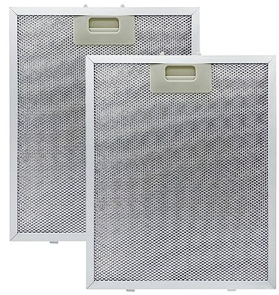 WAIZHIUA 2X Filtro Antigrasso in Alluminio per Cappa da Cucina 320 x 260 mm, Filtro Cappa Aspirante in Metallo per Molte Marche di Cappe da Cucina