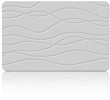 Arthome Pietra Tappetino da bagno Diatomee Tappetino da bagno 60x40cm Grande Antiscivolo Super Assorbente per bagno Asciugatura Rapida Tappetini da bagno facili da pulire Grigio