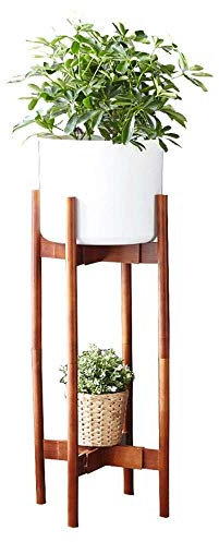 NMDCDH Massivholz-Blumenständer - Doppelschichtiger Teleskop-Blumenständer Bodenstehender Teleskop-Bonsai-Ständer Pflanzenständer Mittelalterlicher Blumentopfständer zur Präsentation von Topfpflanzen