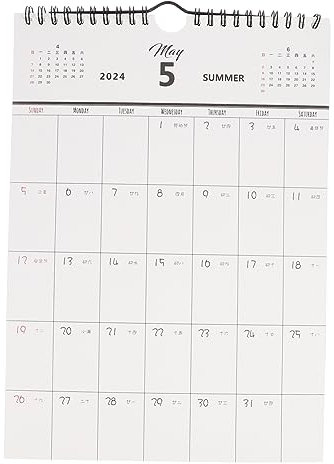 Tofficu Wandkalender Stabiler Monatskalender Mit Spiralbindung Für Büro Und Zuhause Abwischbar Platzsparend Dekorativ Und Praktisch Für Zielplanung Und To-do-listen