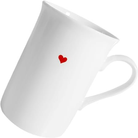MAGICLULU Porzellantasse Mit Herz-aufdruck – 300 Ml – Romantische Tee- Und Kaffeetasse Für Paare Für Das Homeoffice