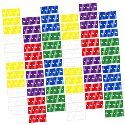 SHOWERORO 24fogli Etichette P-shape Per Adesive e Impermeabili Per e Casa Confezione Colori