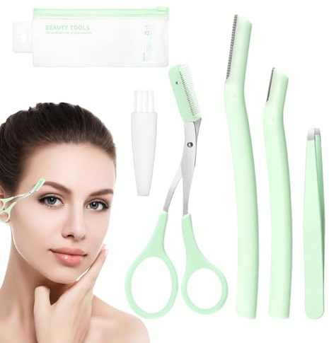 Augenbrauen-Set für die Pflege von Frauen, Augenbrauen-Trimm-Set - Augenbrauenschere für Frauen - Augenbrauen-Set für Männer und Frauen, Augenbrauenschneider für Frauen, Entfernung eingewachsener Gesi