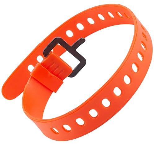 GORGECRAFT 2pz Cinghia di Fissaggio con Fibbia in Gomma Arancione Multifunzionale A Sgancio Rapido per Bagagli Organizer per Cinghie di Tensione con Corda Ad Anello per Tappetini da Yoga Tubi