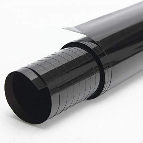 YUCHUANGYE TöNungsfolie Auto 300 cm x 50 cm Schwarze Autofensterfolie Tönungsfolienrolle Auto Autofenster Glas Sommer Solar UV-Schutzfolie ScheibentöNungsfolie Auto(35 Percent Clear)