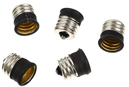 SHINEOFI 5-pack E17 till E14 lampfattningsadapter, koppar, blandade färger, 2,2 x 1,7 x 1,7 cm, för ersättning av lampfattning