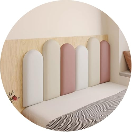 Tête de lit autocollante à décoller et à coller - Panneaux muraux rembourrés - Rembourrage anti-collision pour chambre à coucher, salon, crèche (150 x 55 cm)