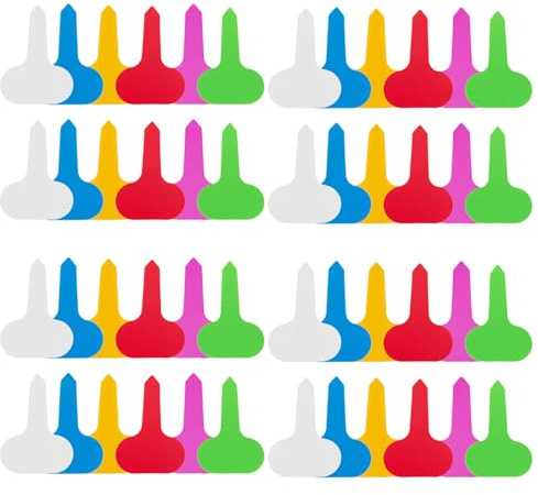 VINTORKY 600 Pezzi Etichette per Piante in PVC Impermeabili Marcatori da Giardino T-type Resistenti Targhette per Identificazione Piante Esterno Segnapiante Scrivibili Multicolori per Orto