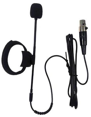 kowaku Micrófono para Flauta con Clip Micrófono Condensador Profesional para Instrumentos Musicales Diseño Ajustable de 360 Grados Protección Contra Viento Y, 4 Pines